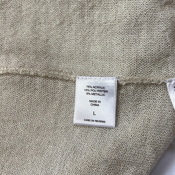 New York & Company gold shimmer cardigan - Picture 6 of 8